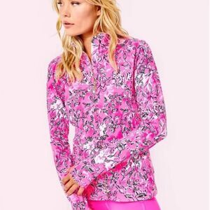 Lilly Pulitzer Serena Jacket Plumeria Pink Breast Cancer Purrposefully Pink S